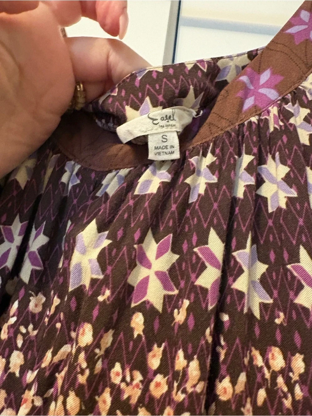 easel Brown & Purple Wide-Leg Printed Jumpsuit - Picture 5 of 5